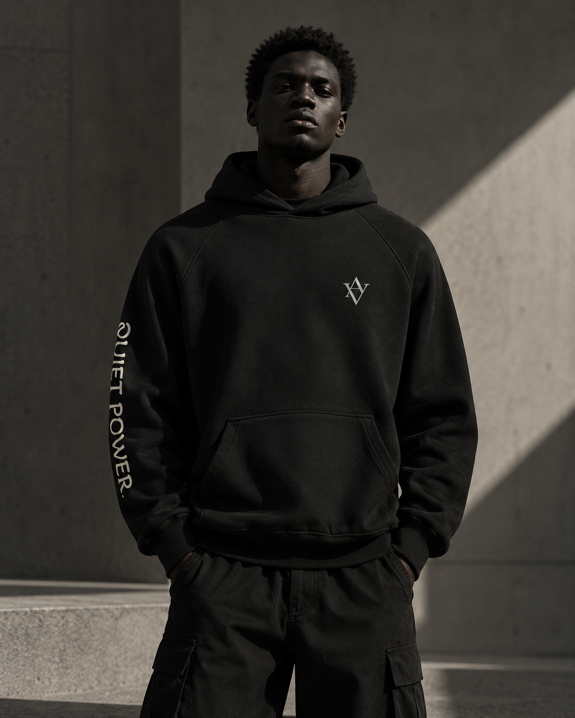 AVELOR Quiet Power — Super Heavyweight Hoodie