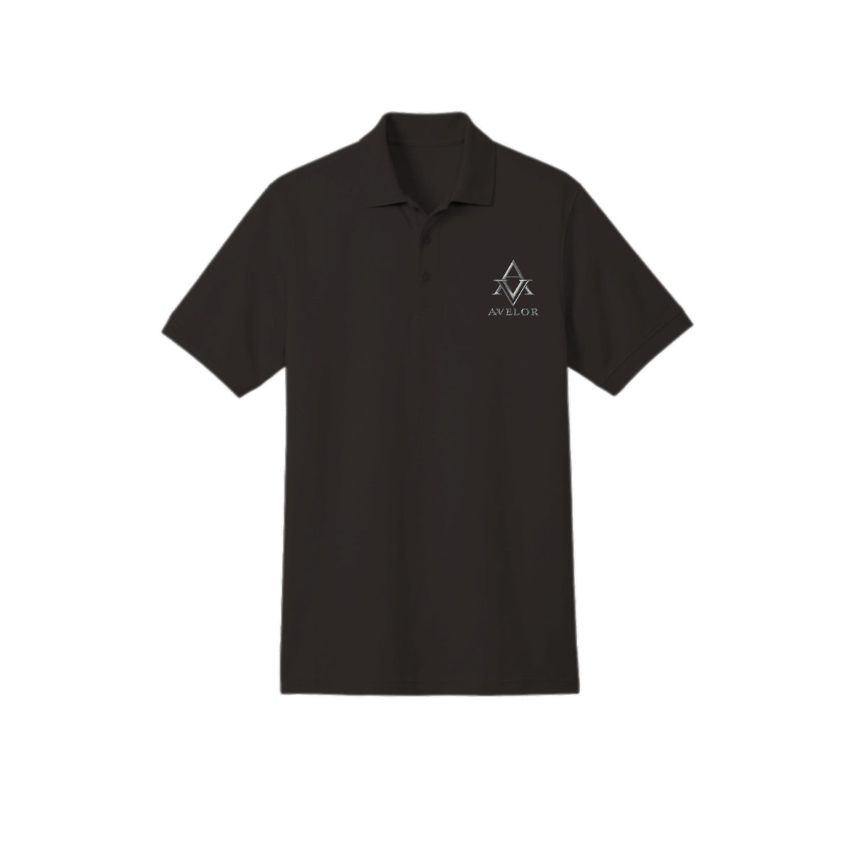 AVELOR Reserved Piqué Polo in burgundy — front view