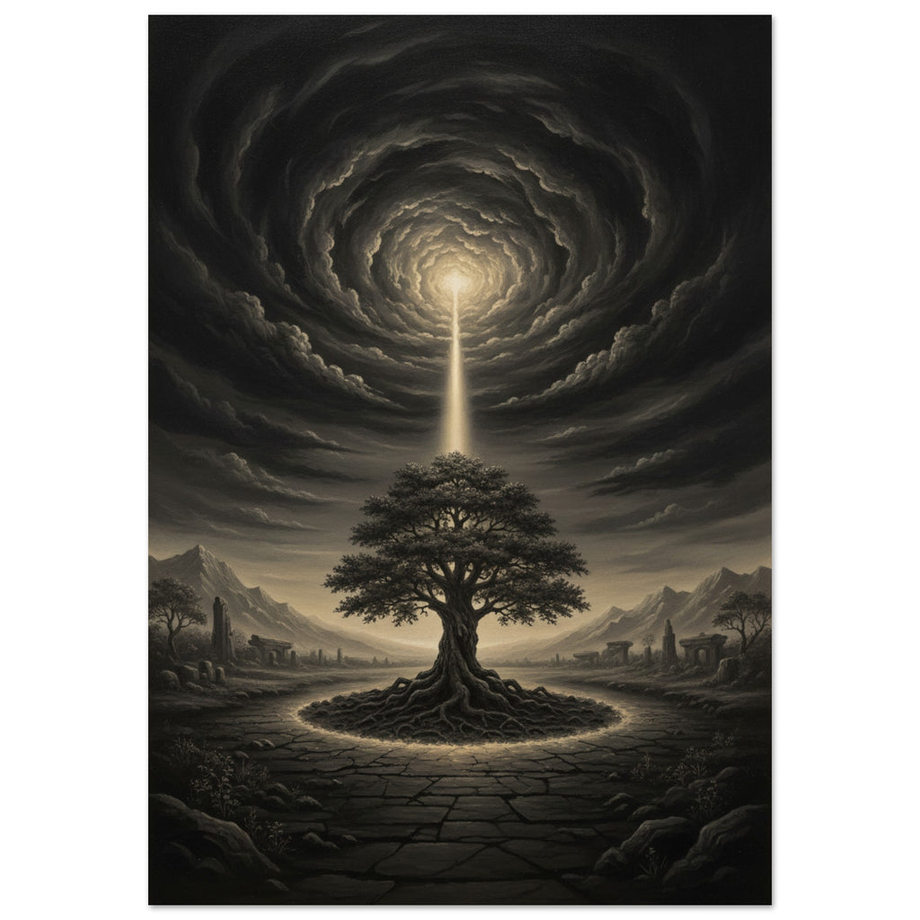 THE LAST LIGHT — AVELOR brushed aluminum wall art detail