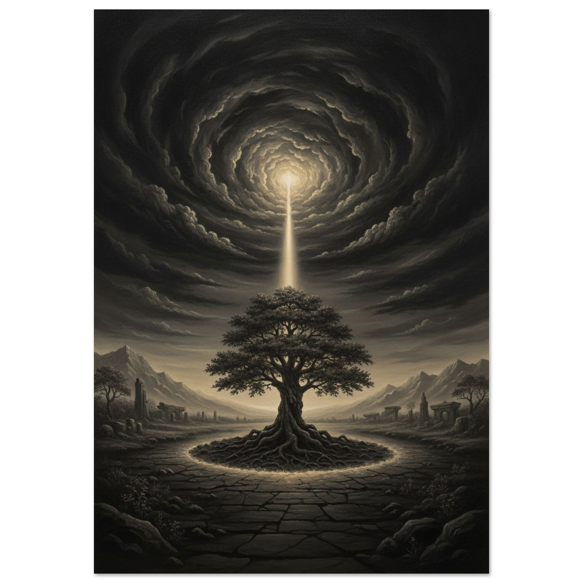 THE LAST LIGHT — AVELOR brushed aluminum wall art detail
